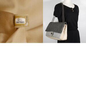 CHANEL 2.55 ChainShoulder Shoulder Bag Matelasse double flap Tricolor Blac